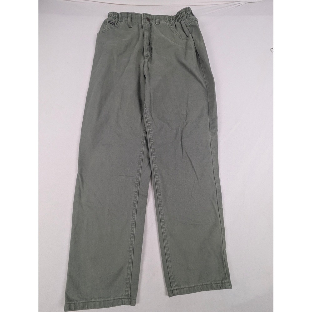 Denim Riders by Lee Womens Sage Green High Rise Straight Leg Pants Size 10P - Picture 4 of 16